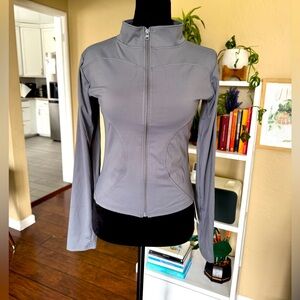 Grey Workout Zip Up Jacket